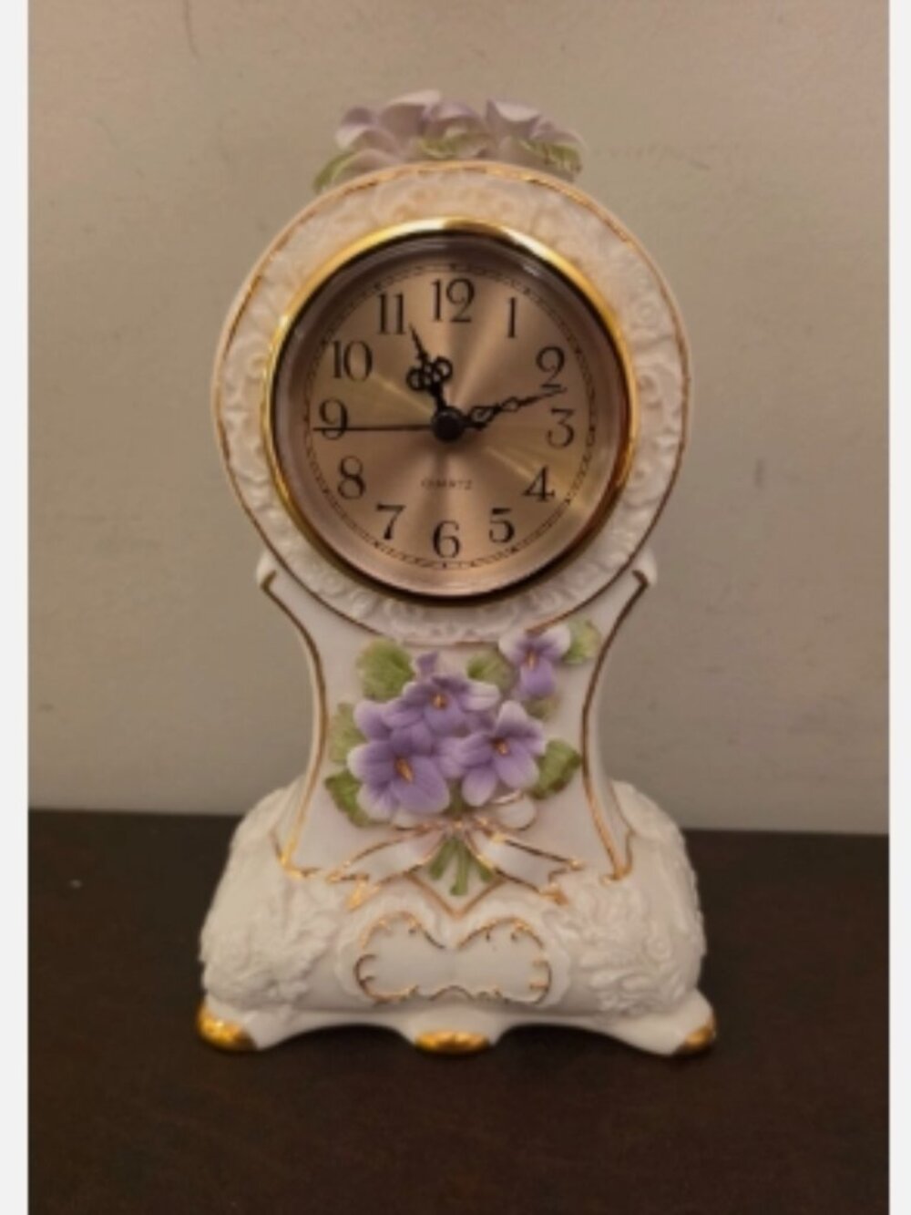 Vintage Rocco Style Decorative Mantel Clock